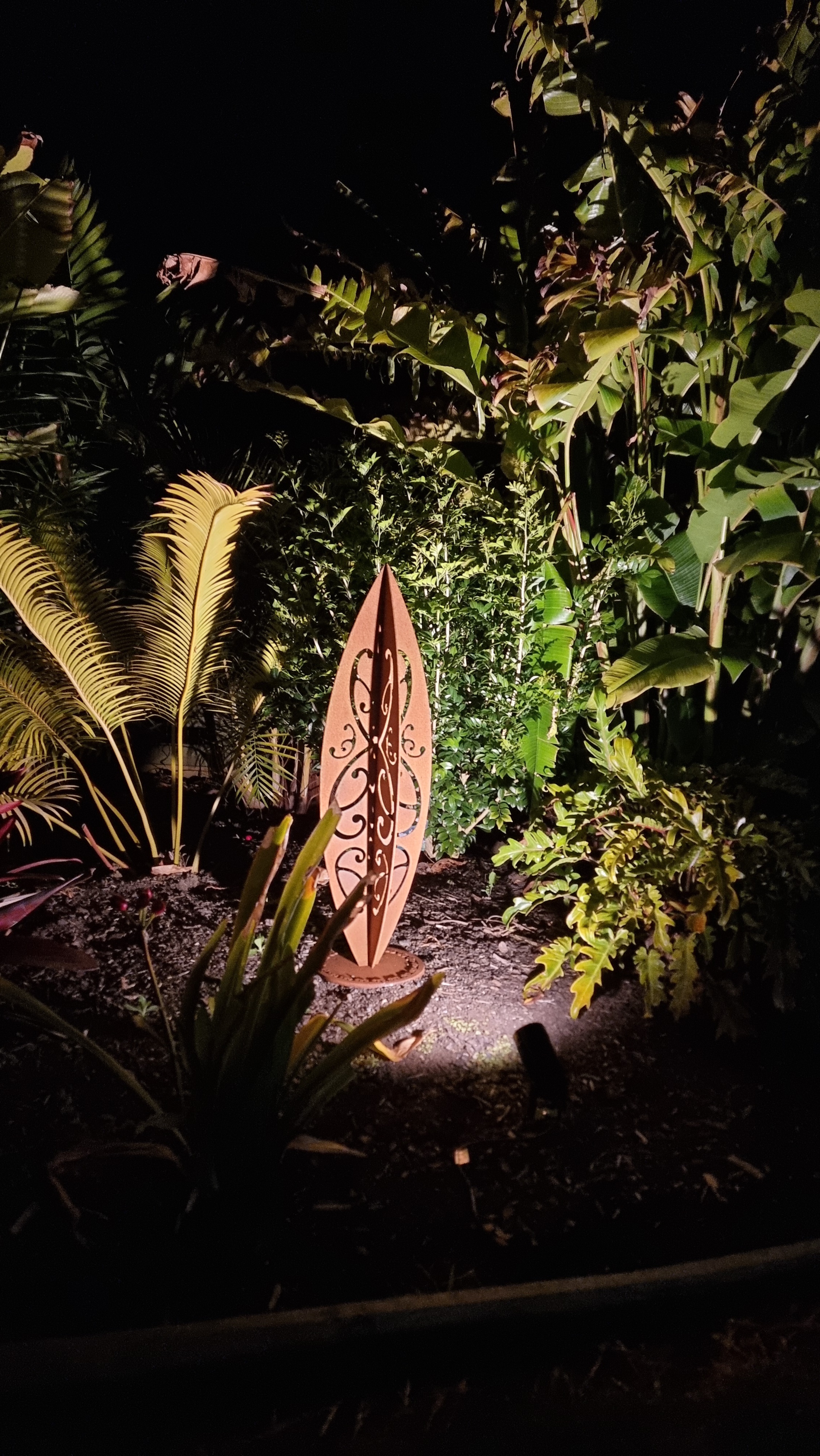 Small 3D Koru Sculpture Corten Steel